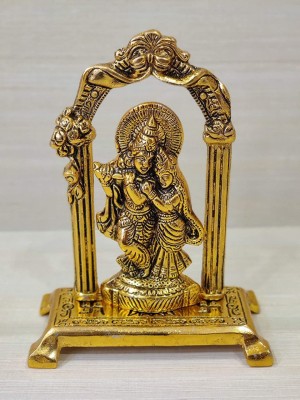 Shiv Shankar Sells SS LORD RADHA KRISHNA IDOL Decorative Showpiece  -  10 cm(Aluminium, Gold)