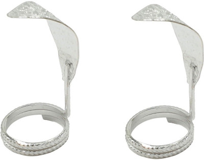 Sahiba Gems Naag Nagin Joda in Pure Silver for Kalsarp Dosha ~ Pack in Pair (2 Pcs) Decorative Showpiece  -  1.5 cm(Silver, Silver)