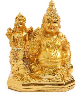 The Spiritual Living Lakshmi God Kubera Statue | Statue for Wealth and Harmony | Decorative Showpiece Decorative Showpiece  -  10.2 cm(Resin, Gold)