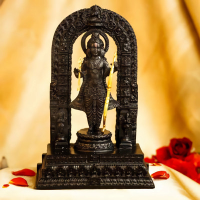 DevDravya Shree Ram Lalla Murti, Idol for Pooja Shree ramlalla ayodha murti Decorative Showpiece  -  25 cm(Polyresin, Black)