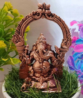 Copper beautyful idol Copper Arch Ganesha idol Decorative Showpiece  -  10.2 cm(Copper, Copper)