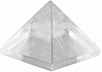 Agatesvibe Energized Healing Crystal Pyramid Clear Quartz for Relaxation Decorative Showpiece  -  1 cm(Crystal, White)