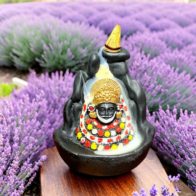 CRAFTWELL KHATU SHYAM BACKFLOW Decorative Showpiece  -  5 cm(Resin, Black)