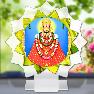 SANBIA Khatu Shyam Shyam Baba Barbarika Car Dashboard Idol Premium Decorative Showpiece  -  11 cm(Plastic, Multicolor)
