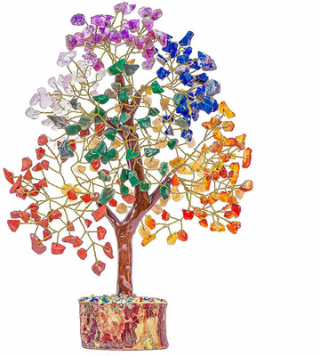 dechome Multi tree Decorative Showpiece  -  22 cm(Crystal, Stone, Multicolor)