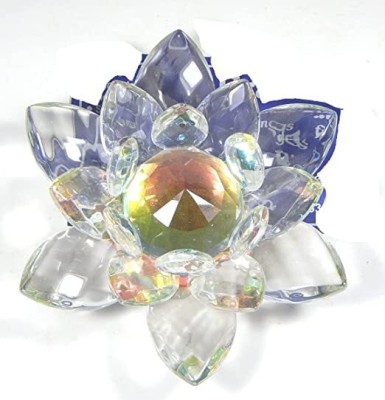 Zoltamulata Crystal Lotus Flower Home Vastu Fengshui Decorative Showpiece  -  5 cm(Resin, Multicolor)