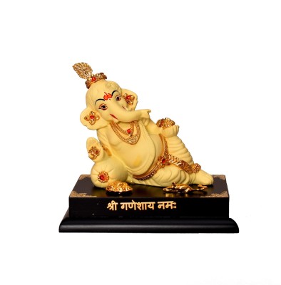 Gayatri Lord Ganesh Statue Idol Decorative Showpiece Decorative Showpiece  -  15 cm(Marble, Beige)