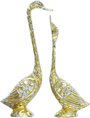Alexa Handicrafts Decor for Home,Office,Table Decorative Showpiece, Handicraft Love Birds Decorative Showpiece  -  27 cm(Iron, Gold)