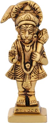 Shreeyash Hanuman Standing Murti Religious Idol Decorative Showpiece  -  12 cm(Brass, Gold)