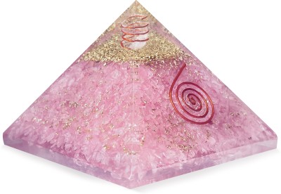 SOLAVA Rose Quartz Pyramid for Love, Trust, Positivity, Compassion, and Chakra Healing Decorative Showpiece  -  8.5 cm(Crystal, Pink)