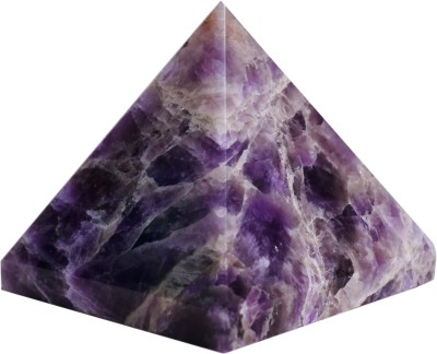 Shubhanjali Amethyst Crystal Pyramid for Vastu 150-200 Gm Fengshui Stones Pyramid for Décor Decorative Showpiece  -  4 cm(Crystal, Stone, Purple)