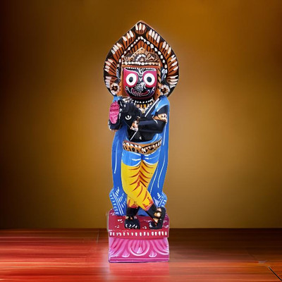 AN Fashion Idol Of Lord Jagannath Bhagwan Nilamadhaba Shree Krishna Avatar kaliyuga Murti Decorative Showpiece  -  30 cm(Ceramic, Multicolor)