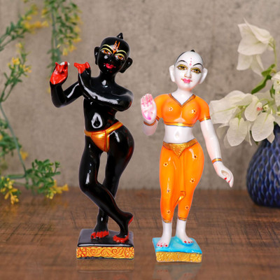GW Creations Radha Krishna Exquisite Marble Statues, Murtis, for Home Décor & pooja rooms Decorative Showpiece  -  43 cm(Marble, White, Gold)