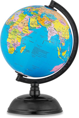 ONRR Collections Rotating World Globe SHOWPIECE Decorative Showpiece  -  30 cm(Metal, Clear)