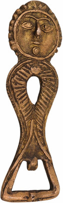 Bhunes Brass Bastar Art Bottle Opener, Tribal Handmande Opener Decorative Showpiece  -  13 cm(Brass, Gold)