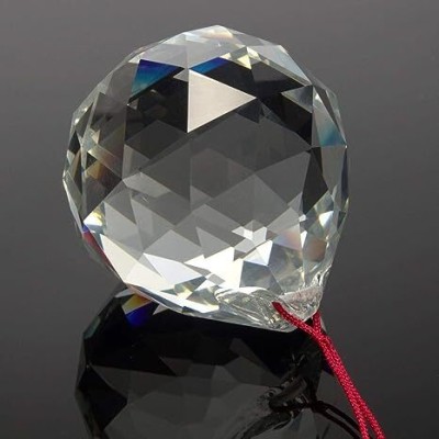 ASTROTALKS Feng Shui Vastu Crystal Ball for Energy, Window Hanging, Suncatcher - 30 mm Decorative Showpiece  -  5 cm(Crystal, Clear)