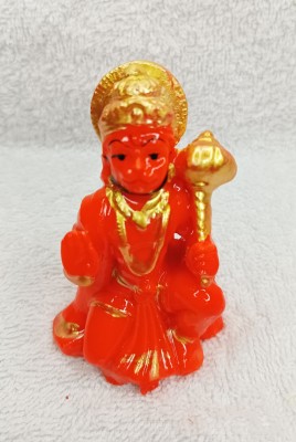 Scalpp Red Mini Hunuman Ji Murti for Multi Purpose Pack of 1 Decorative Showpiece  -  7 cm(Marble, Red)