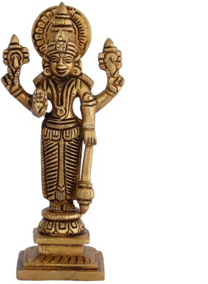 Kalarambh Vishnu Decorative Showpiece  -  13.97 cm(Brass, Yellow)