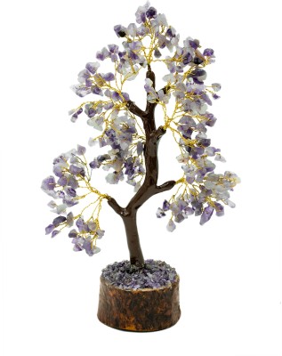 TREEMAISON Vastu Crystal AMETHYST Tree 300 BEADS/ Crystal Showpiece For Home Decor Decorative Showpiece  -  26 cm(Crystal, Purple)