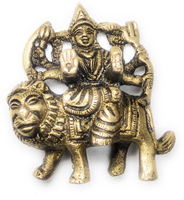 Astrosale Ashtadhatu Maa Durga Statue ( Ashtdhatu ) Decorative Showpiece  -  5 cm(Brass, Gold)