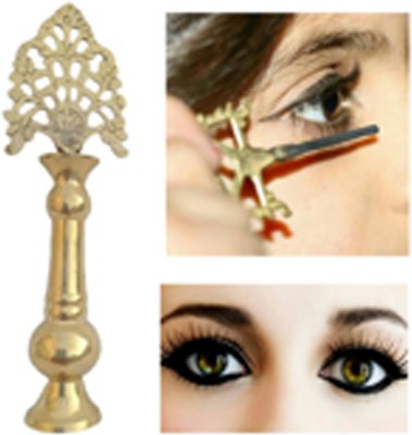MiiArt Brass golden surmedani with 2 Packed surma use in eyes makeup(size-10cm)1 pce. Decorative Showpiece  -  12 cm(Brass, Gold)