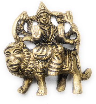 Astrosale Ashtadhatu Maa Durga Statue ( Ashtdhatu ) Decorative Showpiece  -  5 cm(Brass, Gold)