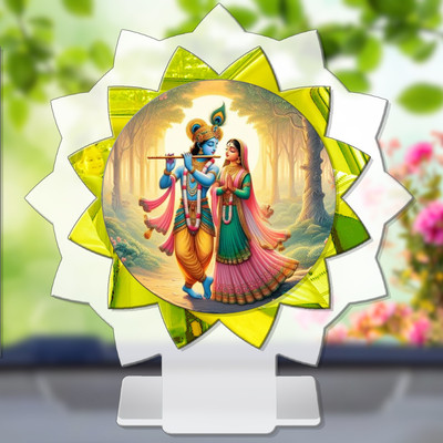 SANBIA Radha Krishna Radheshyam Radhe Krishna Car Dashboard Idol Decorative Showpiece  -  11 cm(Plastic, Multicolor)