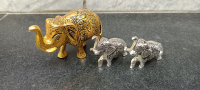 KMT e1 e2 Decorative Showpiece  -  5 cm(Aluminium, Gold, Silver)