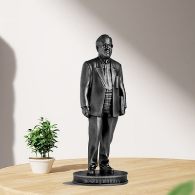 Blessing Buddha Baba Saheb Dr. B.R. Ambedkar Statue Bhimrao idol for home office decor Decorative Showpiece  -  25 cm(Resin, Black)