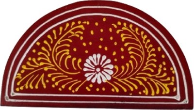 GOKULART Hand Painted Wooden Tissue/Napkin Holder Decorative Showpiece  -  10 cm(Wood, Red)