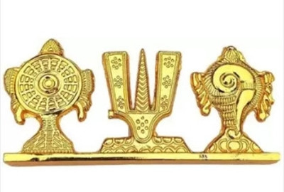 SHRI ASTHA VINAYAK Decorative Showpiece  -  10 cm(Brass, Gold)