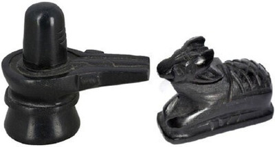 SBBCO Divine Edge Shivam Aura – Sacred Shivling for Home & Mandir Decorative Showpiece  -  5 cm(Stone, Black)