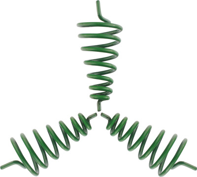 vastu-vigyan GREEN CONE CLOCKWISE SPRING USED TO HINDER BALANCE WOOD( AIR) ENERGY FIELD (03) Decorative Showpiece  -  5 cm(Metal, Green)