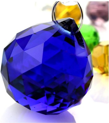 ASTROTALKS Crystal Ball Hanging Feng Shui Vastu Ball 30 mm for Good Luck & Home Decor Decorative Showpiece  -  5 cm(Crystal, Dark Blue)