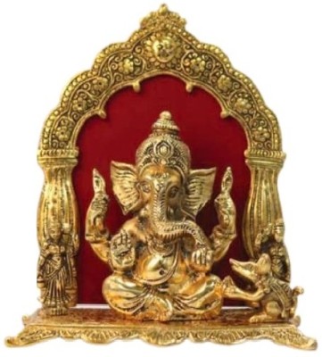 GIFTCITY GIFT CITY Metal Get Ganesh darbar showpiece Decoration Gold Box(Pack of 1) Decorative Showpiece  -  28 cm(Aluminium, Gold)