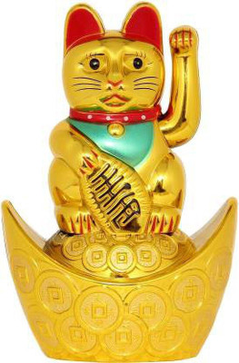 Hardik Decorative Showpiece  -  14.5 cm(Plastic, Gold)