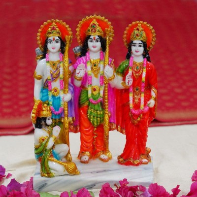 Gallery99 Ram Darbar Handpainted Idol For Success & Gifts/Pooja Room/Home Decoration Decorative Showpiece  -  10 cm(Marble, Multicolor)