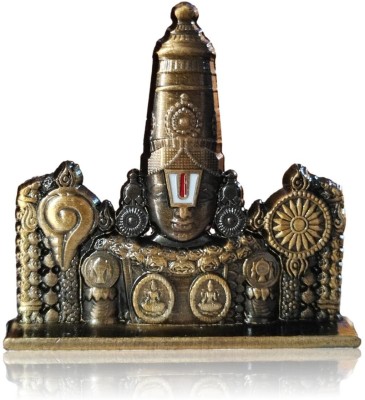 athizay athizay Balaji Golden Idol Alloy Metal for Car Dashboard/Home Temple/Office Decorative Showpiece  -  4.8 cm(Metal, Gold, Black)