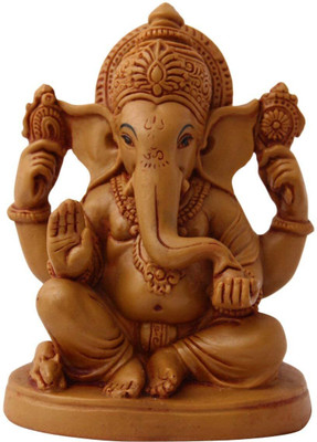 SHREE RAM IMPEX Lord Ganesha Idol Murti Showpiece Home Office Temple Decorative Showpiece  -  6 cm(Polyresin, Brown)