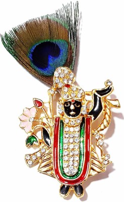 Shri Ram Creations Shrinath Ji Brooch Decorative Showpiece  -  6 cm(Aluminium, Multicolor)