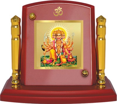DIVINITI 24K Gold Plated Panchmukhi Hanuman Photo Frame For Car Dashboard, Table Decorative Showpiece  -  7 cm(Gold Plated, Multicolor)