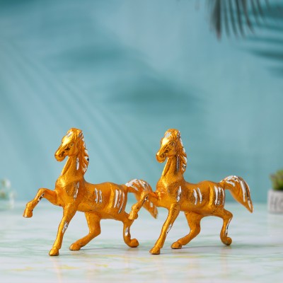 eCraftIndia Decorative Showpiece  -  13 cm(Metal, Yellow)