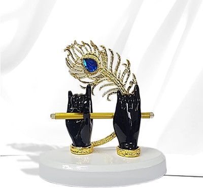 Mind Circus Mind Circus Decorative Lord Krishna Idol - for Janmashtami, Pooja and Home Décor Decorative Showpiece  -  10 cm(Resin, Black)