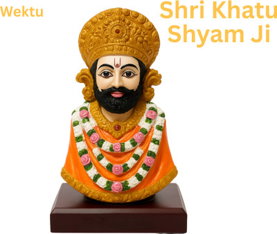 WEKTU Shri Khatu Shyam Ji/Polyresin/Car/Religious/1PC/01 Decorative Showpiece  -  10 cm(Polyresin, White)