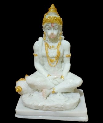 WINSOME COLLECTION Hanuman Bajrangbali Pavanputra ji Idol Statue Murti for Pujaghar Worship Decorative Showpiece  -  15 cm(Resin, Clear)