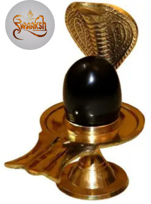 swaaksh Brass shivling stand / shiva lingam Jalheri / Suitable for ling Decorative item Decorative Showpiece  -  8 cm(Brass, Gold)