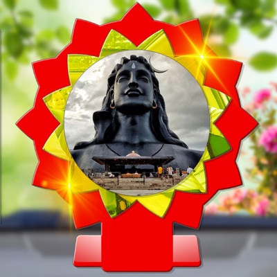 GiftsRange Adiyogi Shiva Mahadeva Neelkanth Shankar Car Dashboard Idol Decorative Showpiece  -  11 cm(Plastic, Multicolor)