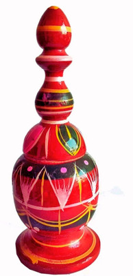 Piybha Store Handmade Gachkouto 002 Decorative Showpiece  -  12 cm(Wood, Red)
