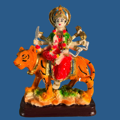 ShilpCraft Mata Durga Shhowpice Decorative Showpiece  -  16 cm(Polyresin, Multicolor)