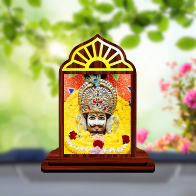 DAKSH Khatu Shyam Baba Barbarik Khatunath Car Dashboard Idol Decorative Showpiece  -  8 cm(Plastic, Multicolor)